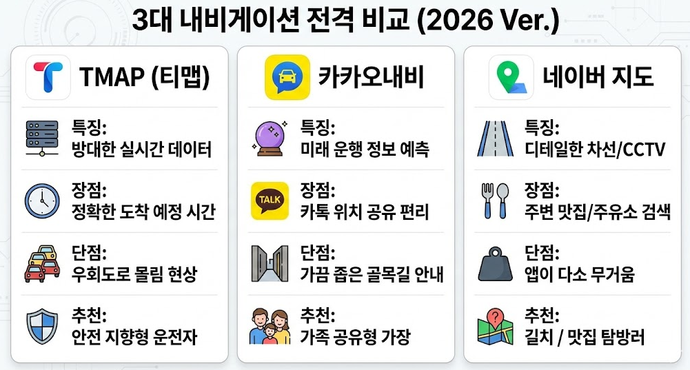 내비게이션 앱 비교