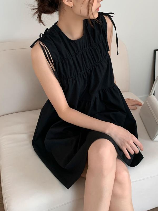 휴양지원피스 여름 바캉스 흰색 블랙 40대여름원피스 민소매원피스