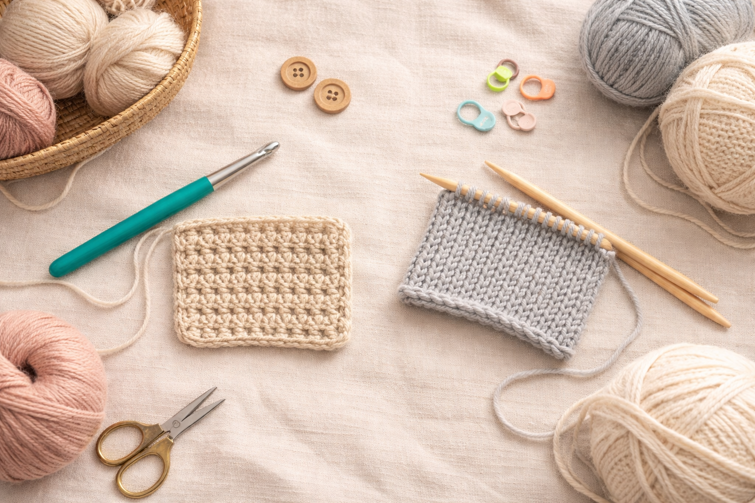 코바늘 vs 대바늘