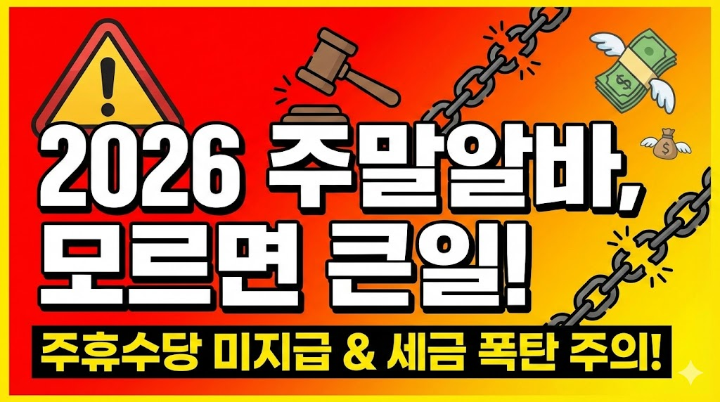 2026 주말알바 주휴수당 세금 미지급 주의 경고 썸네일
