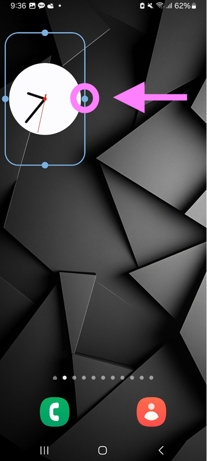 방법 6: 시계 크기 조절하기