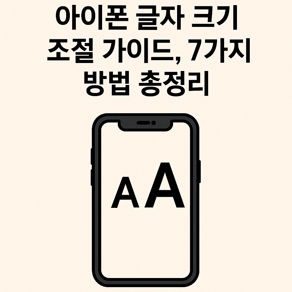 아이폰 글자 크기 조절 가이드, 7가지 방법 총정리