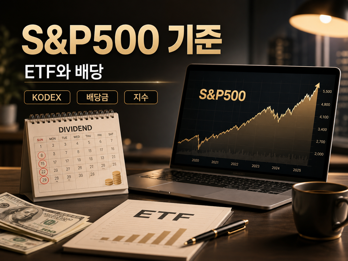 S&amp;P500 ETF, KODEX와 배당금까지 보는 기준