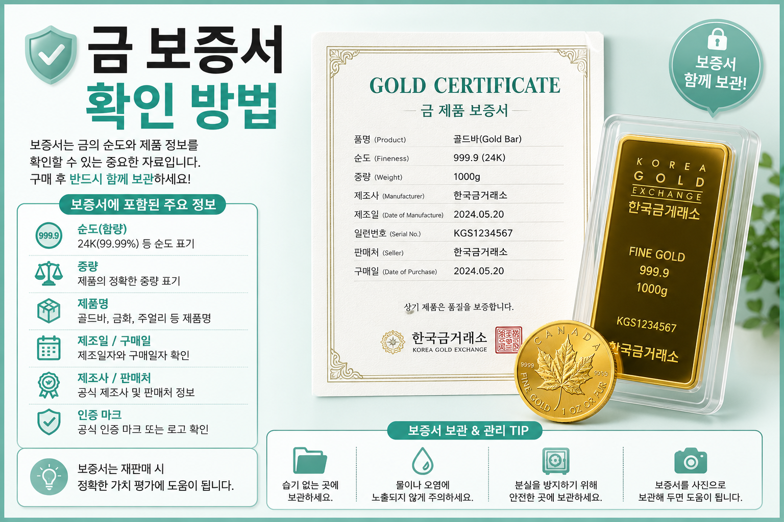 금 보증서 확인 방법