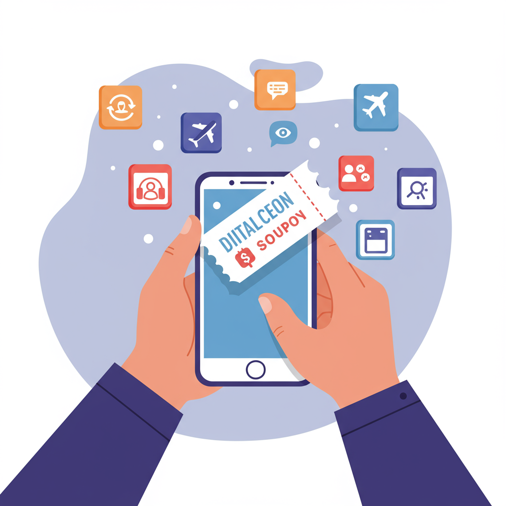 온라인 여행사 앱을 통해 간편하게 쿠폰을 발급받으세요.