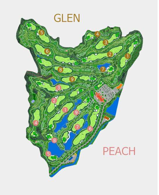 감곡CC 코스 지도