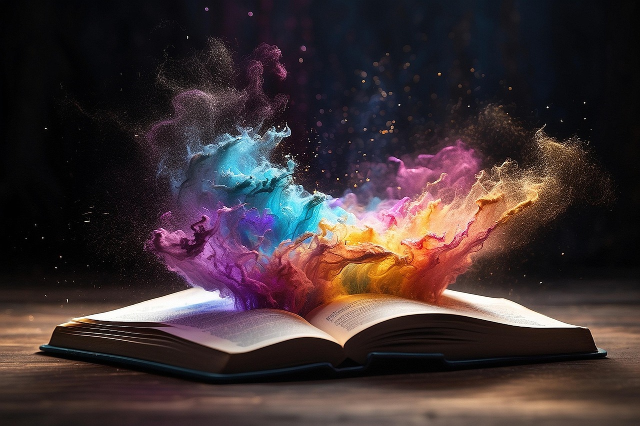 책에서 신비한 에너지가 나오는 사진