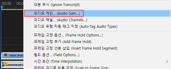 오디오-게인-메뉴