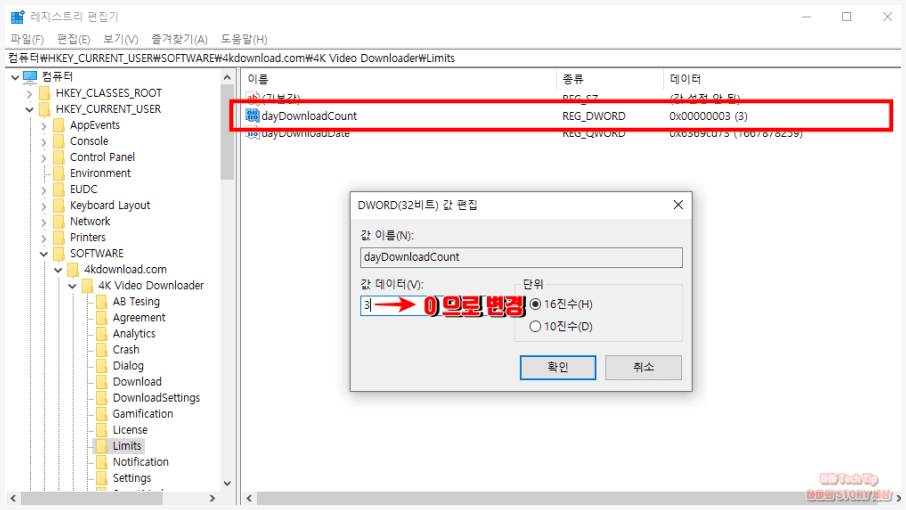 4K Video Downloader 다운로드 카운트 변경