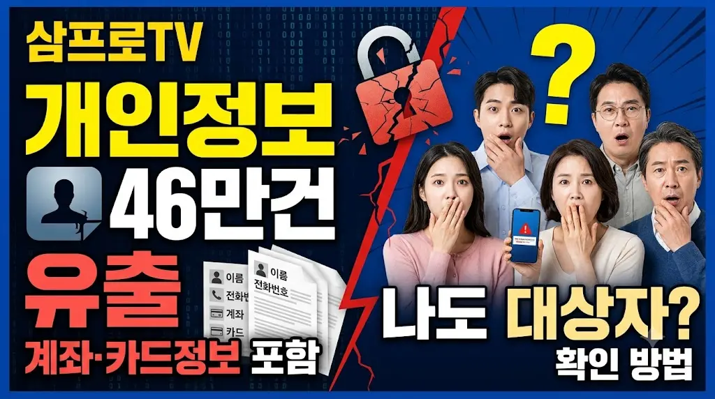 삼프로TV 개인정보 유출 이미지
