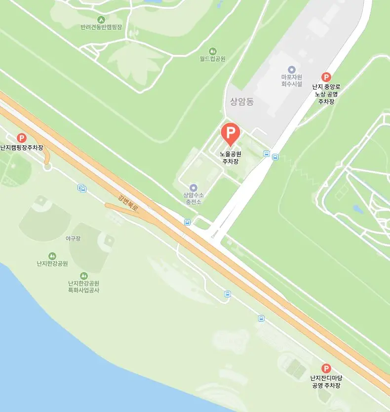 노을공원 주차장
