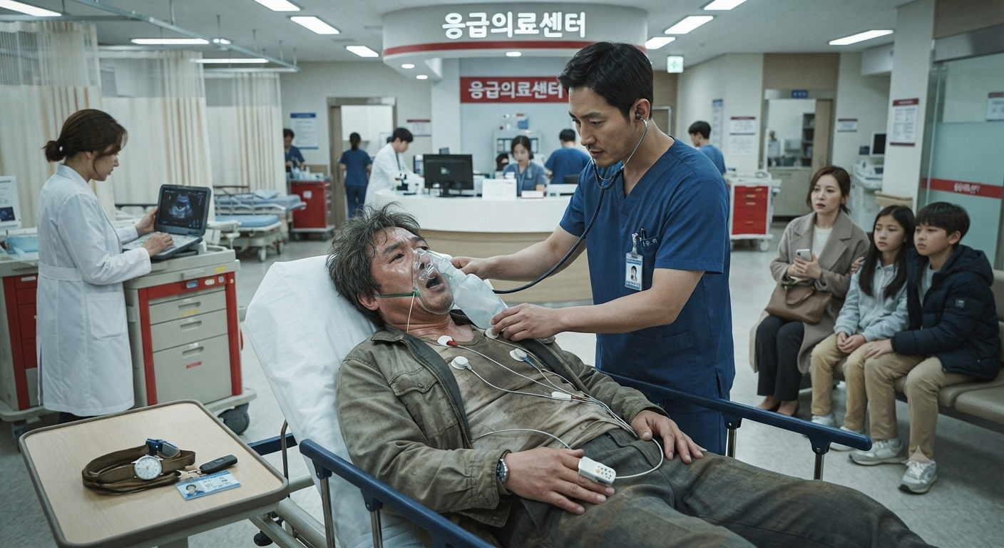고농도의 수은 증기를 많이 마셔 호흡곤란으로 병원에 실려간 남성