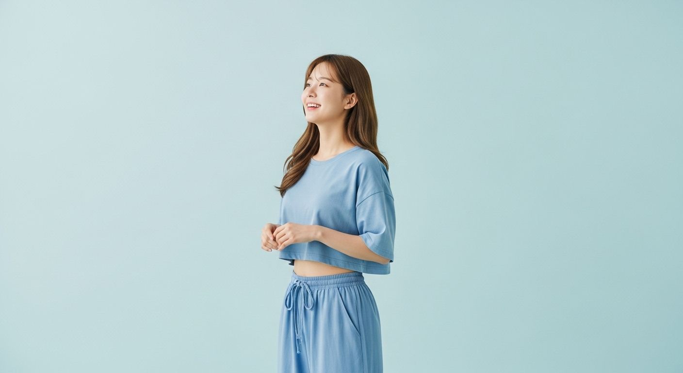 소화가 잘되고 장이 건상한 젊은 여성