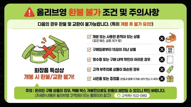 올리브영 환불규정