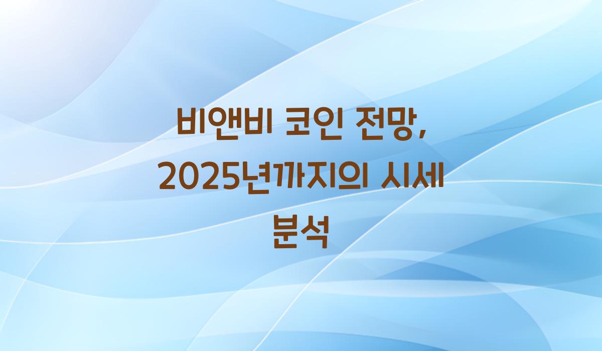 비앤비 코인 전망