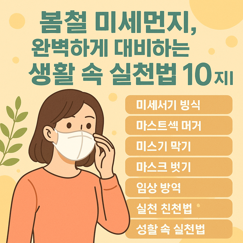 봄철 미세먼지, 완벽하게 대비하는 생활 속 실천법 10가지