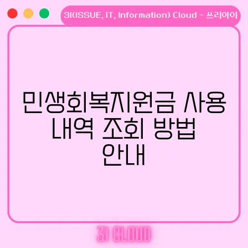 민생회복지원금 사용 내역 조회 방법 안내
