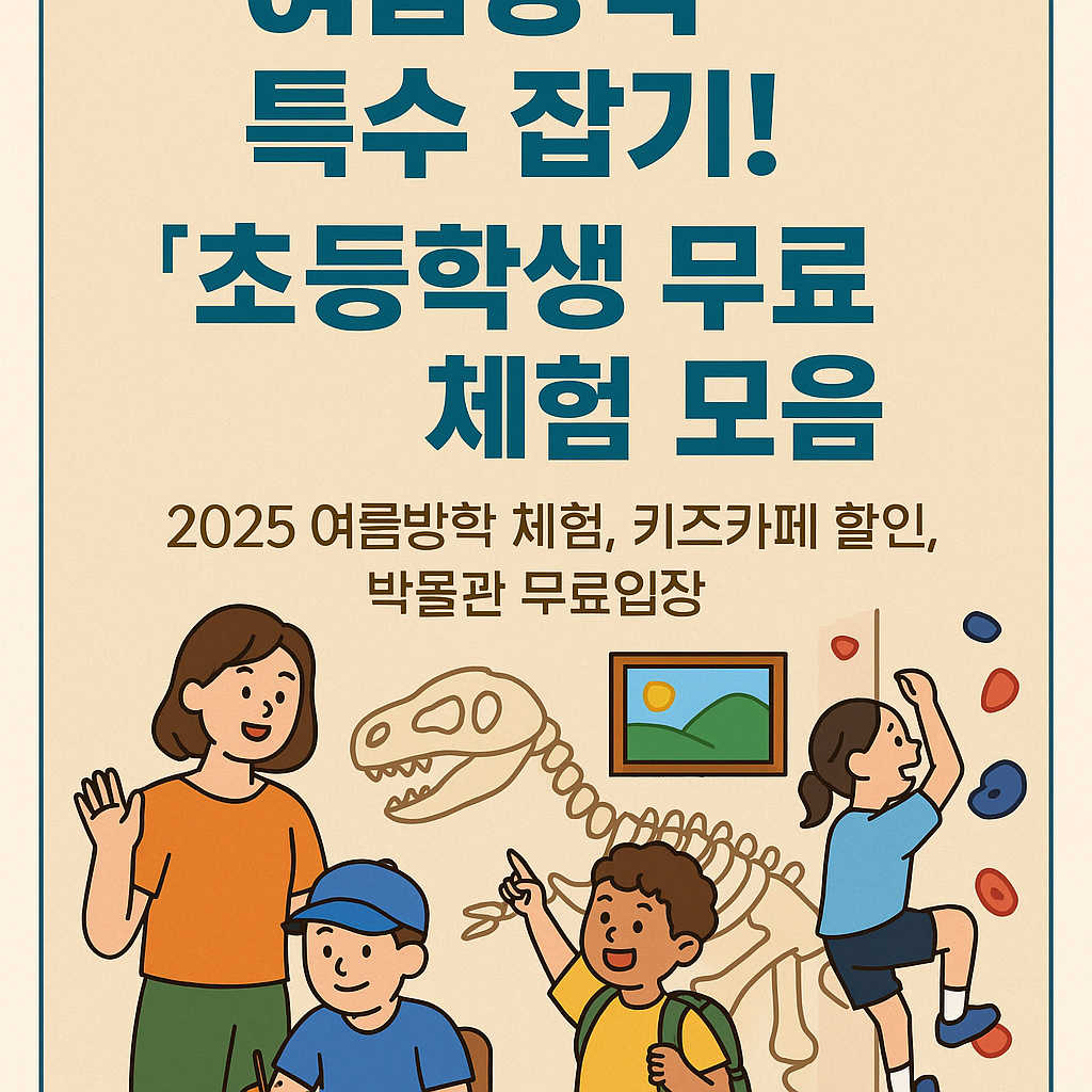 초등학생 무료 체험 모음 그림