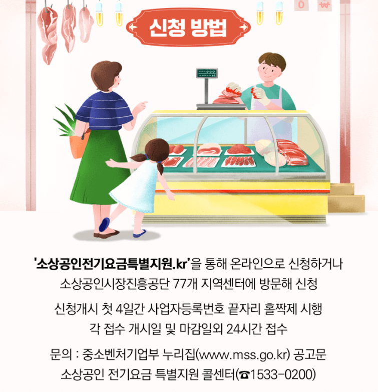 2024 소상공인 전기요금 감면신청방법