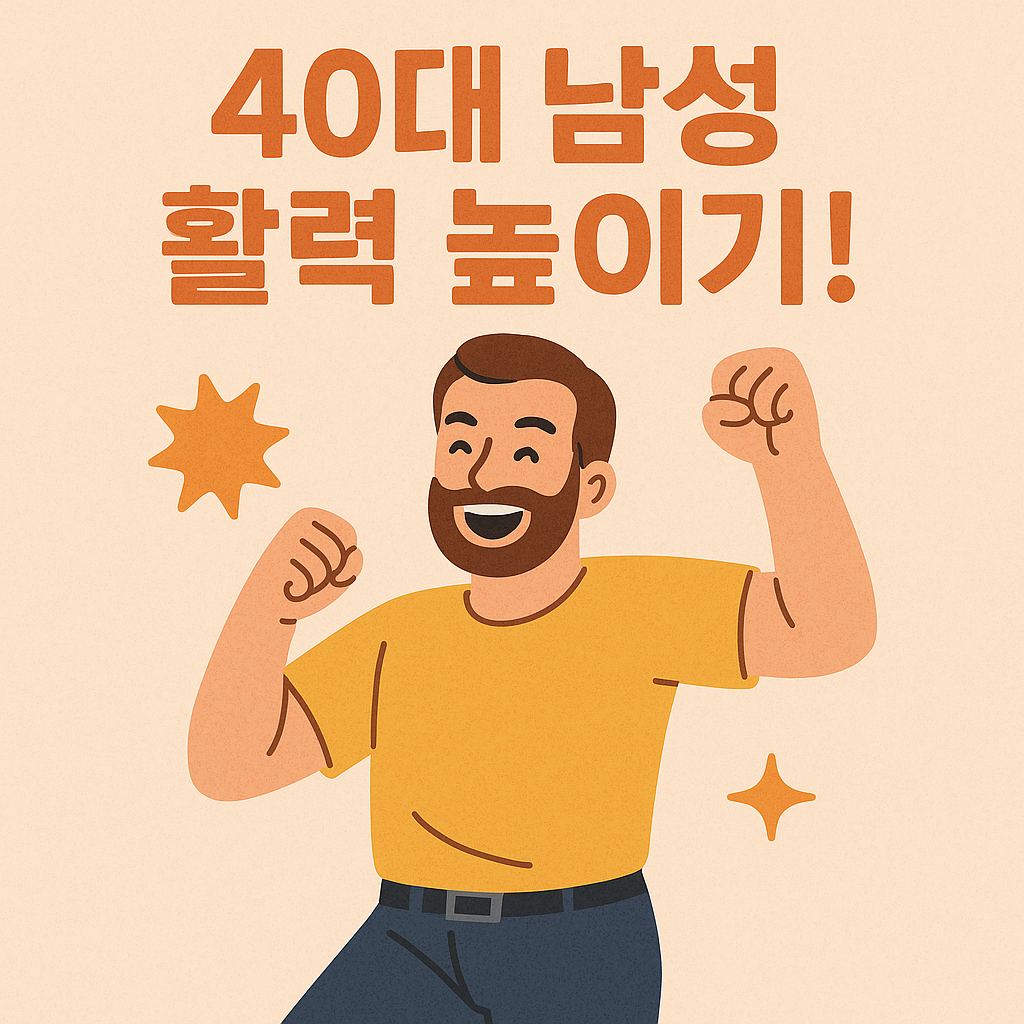 기운 없고 피곤한 40대? 남성 활력 높이는 방법! 이렇게 실천하세요.