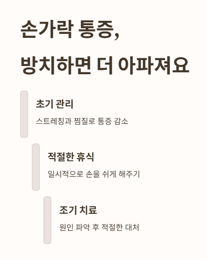 손가락 통증, 방치하면 더 아파져요