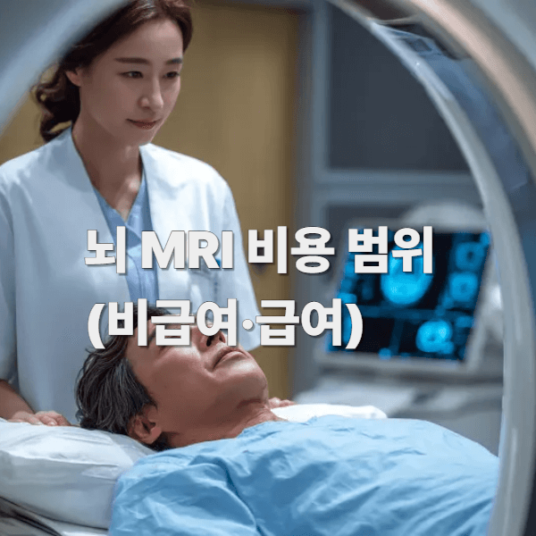 뇌 MRI 비용 범위(비급여&middot;급여)