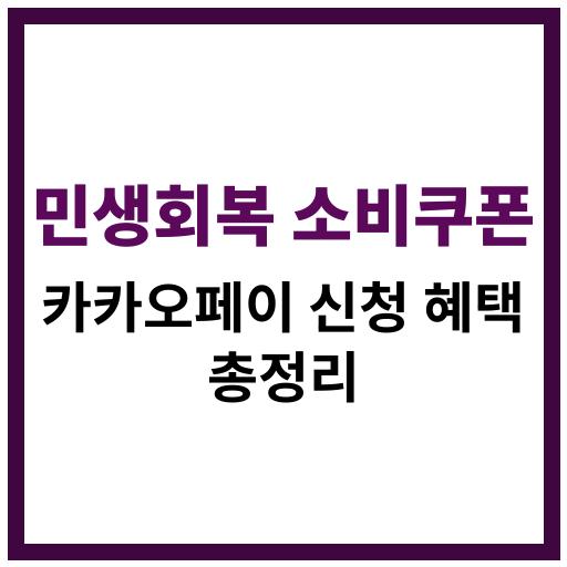 민생회복 소비쿠폰 카카오페이 신청으로 받는 혜택과 사용 방법 정리