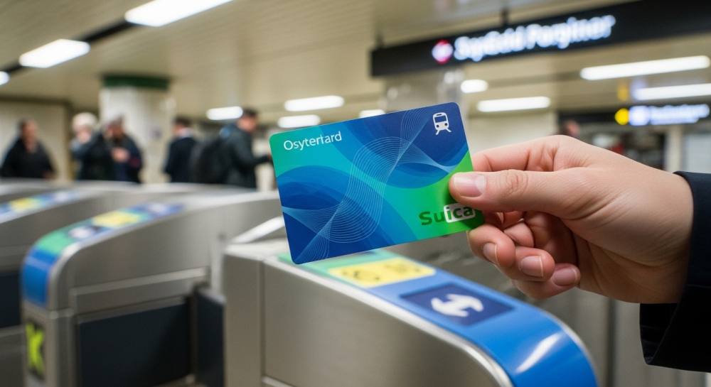 교통카드 사용하는 사진
