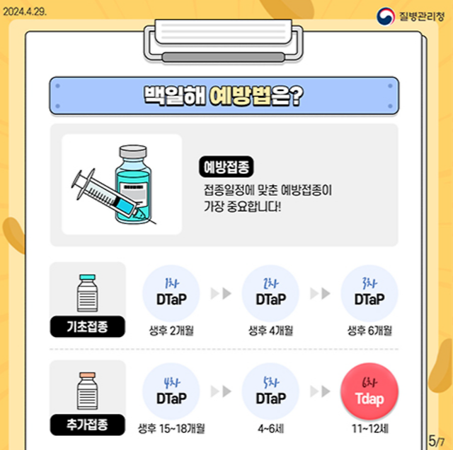 백일해 예방접종