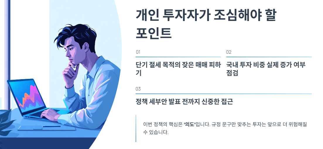 개인 투자자가 조심해야 할 포인트