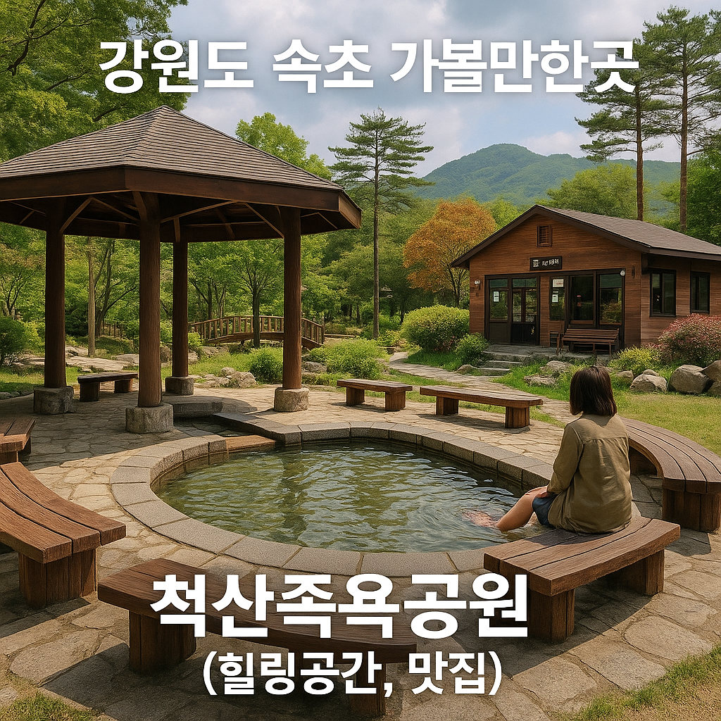 강원도 속초 가볼만한곳 ( 척산족욕공원:힐링공간,맛집)