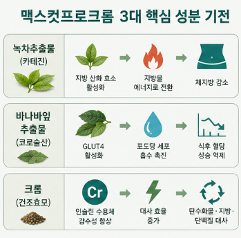 맥스컷프로크롬-차이-성분-부작용-복용방법-내돈내산-후기