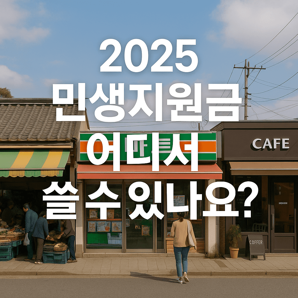 민생지원금 사용처 총정리|사용 가능한 업종부터 주의사항까지