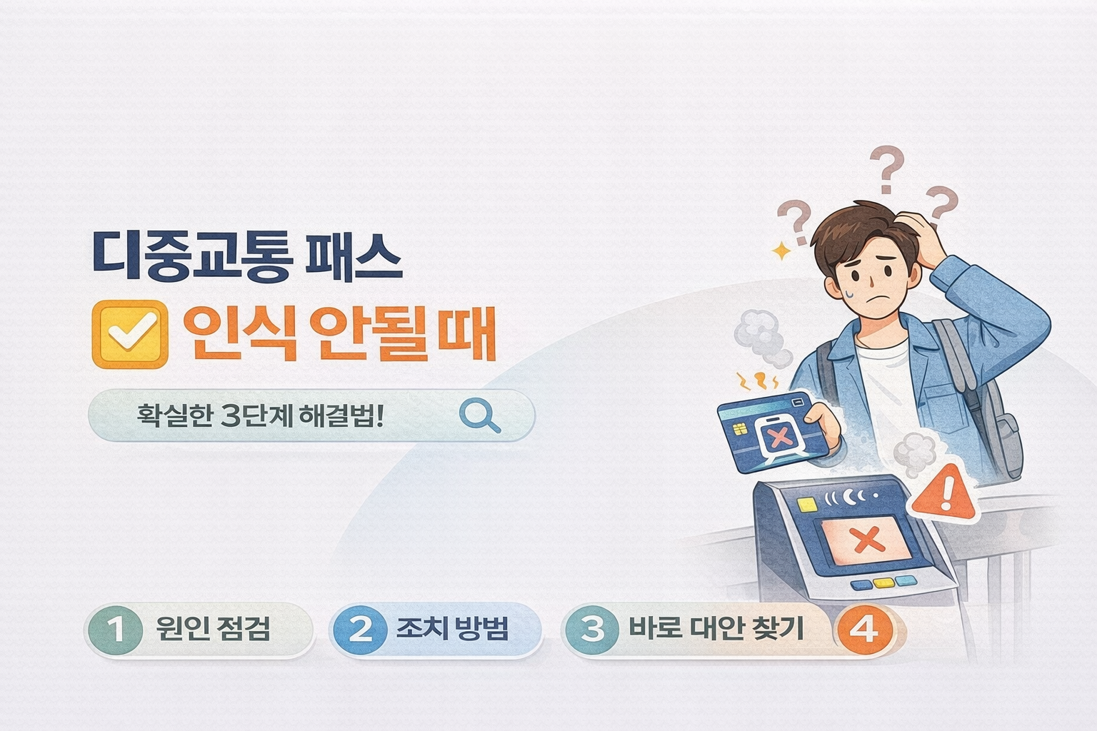대중교통 패스 인식 안될 때 3분 해결법