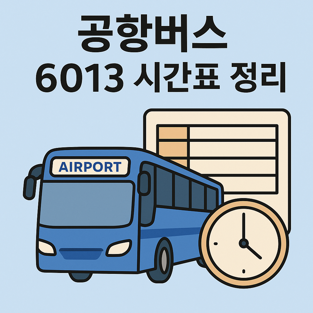 공항버스 6013 시간표 정리
