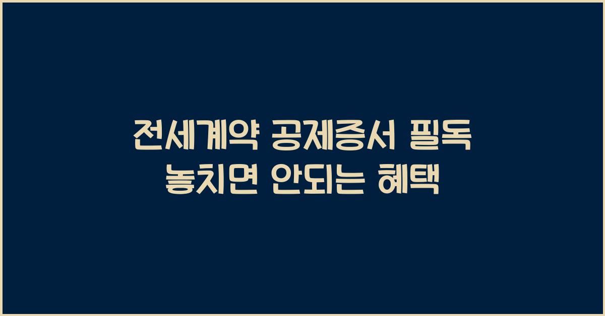 전세계약 공제증서