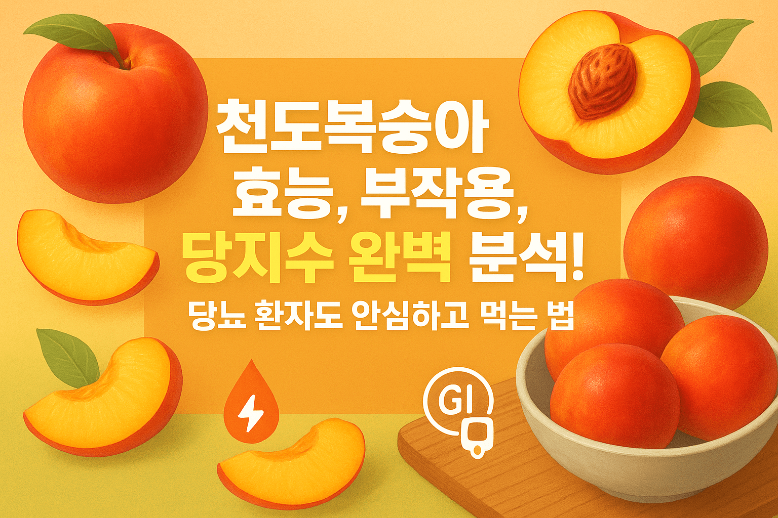 천도복숭아 효능, 부작용, 당지수 완벽 분석! 당뇨 환자도 안심하고 먹는 법