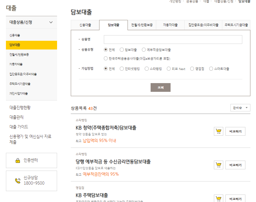 국민은행 담보대출