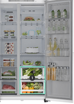 LG전자 디오스 S834W30V 냉장고 내부 사진