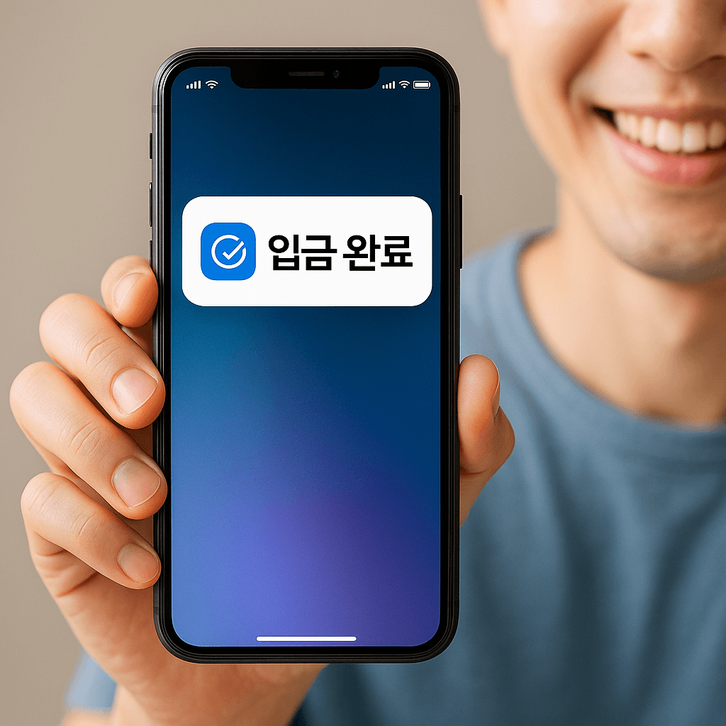 미환급금 조회 서비스 사용법을 설명하는 모바일 화면 예시
