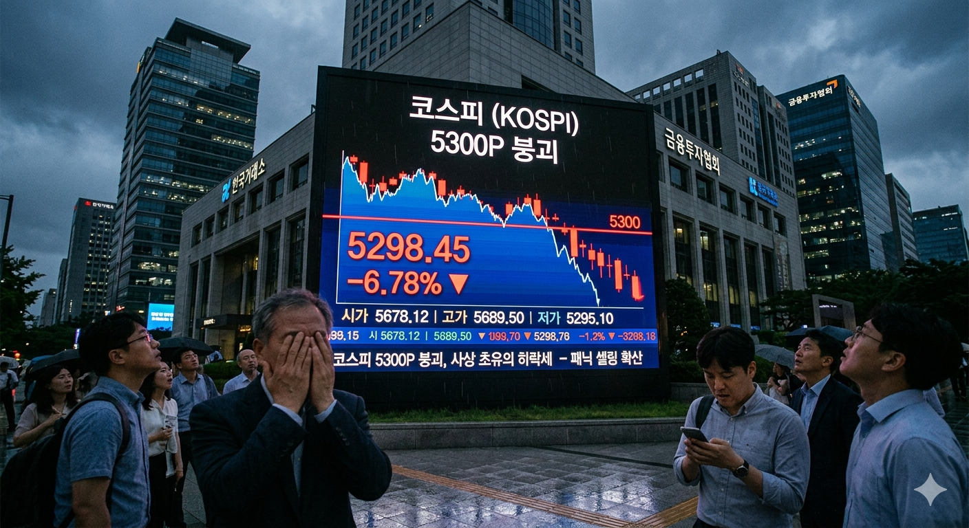 국내 증시 급락 코스피 5300 붕괴