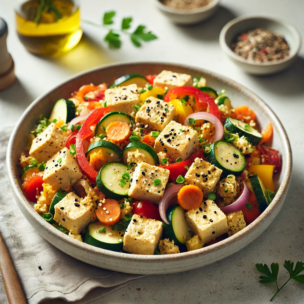 두부 스크램블 채소볼