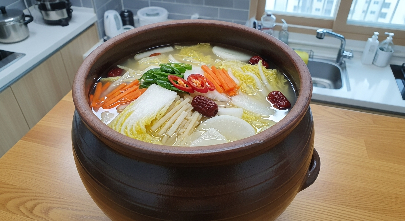백김치 10포기 담그는 재료 -2