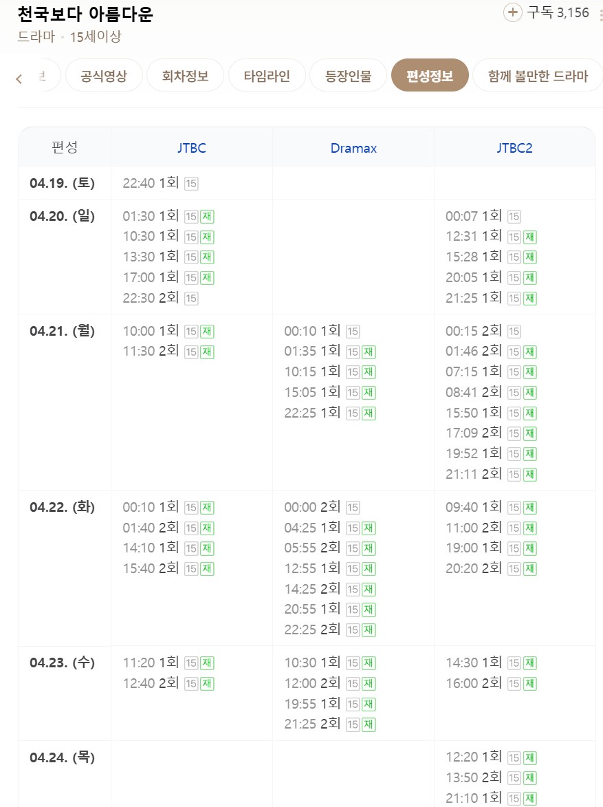 천국보다 아름다운 재방송