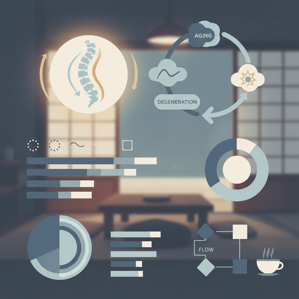 70代における腰痛の現状：生理学的基盤と統計指標に関する統計・生理メカニズム・対策を示す政策リポート用インフォグラフィック
