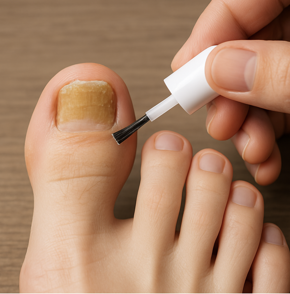 약 바르는 발톱무좀 이미지