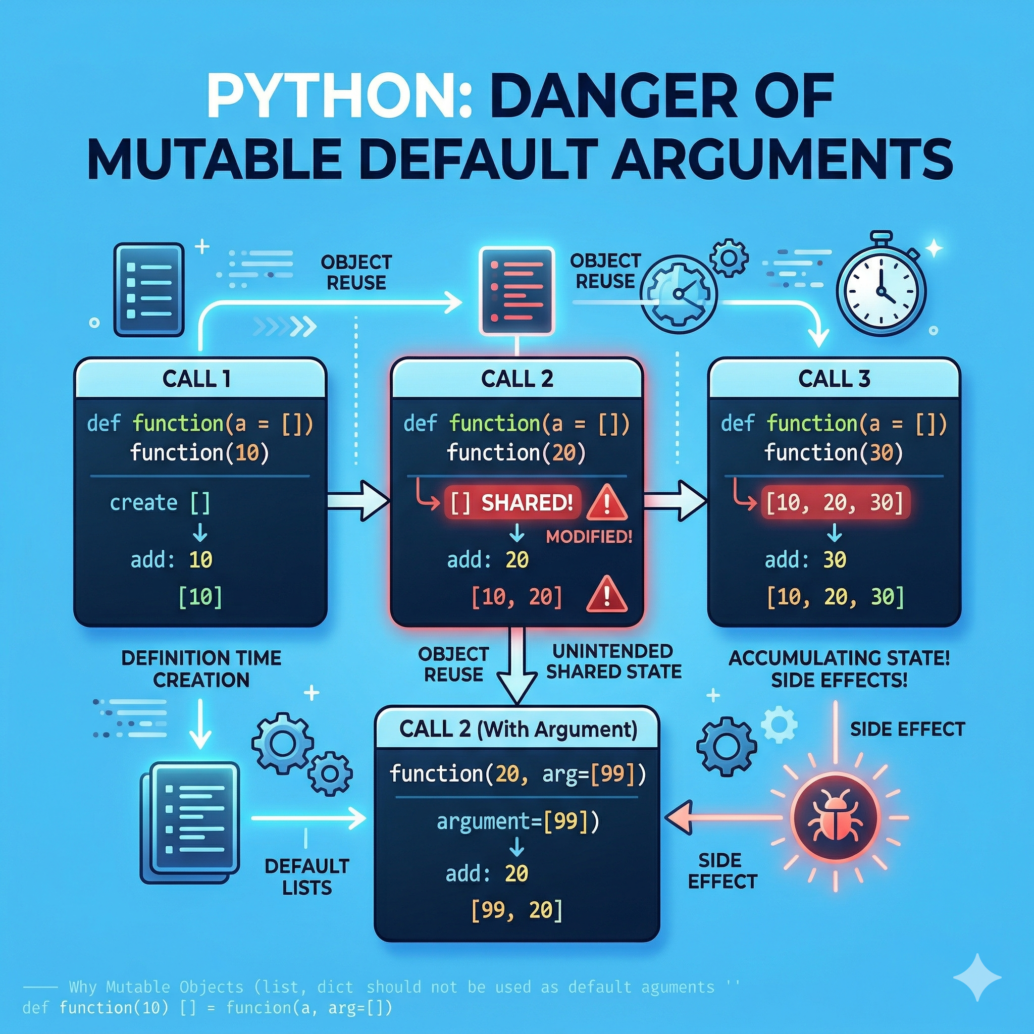 Mutable 객체(list, dict)