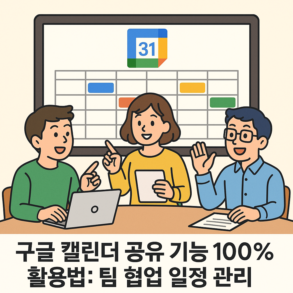 구글 캘린더 공유 기능 100% 활용법: 팀 협업 일정 관리