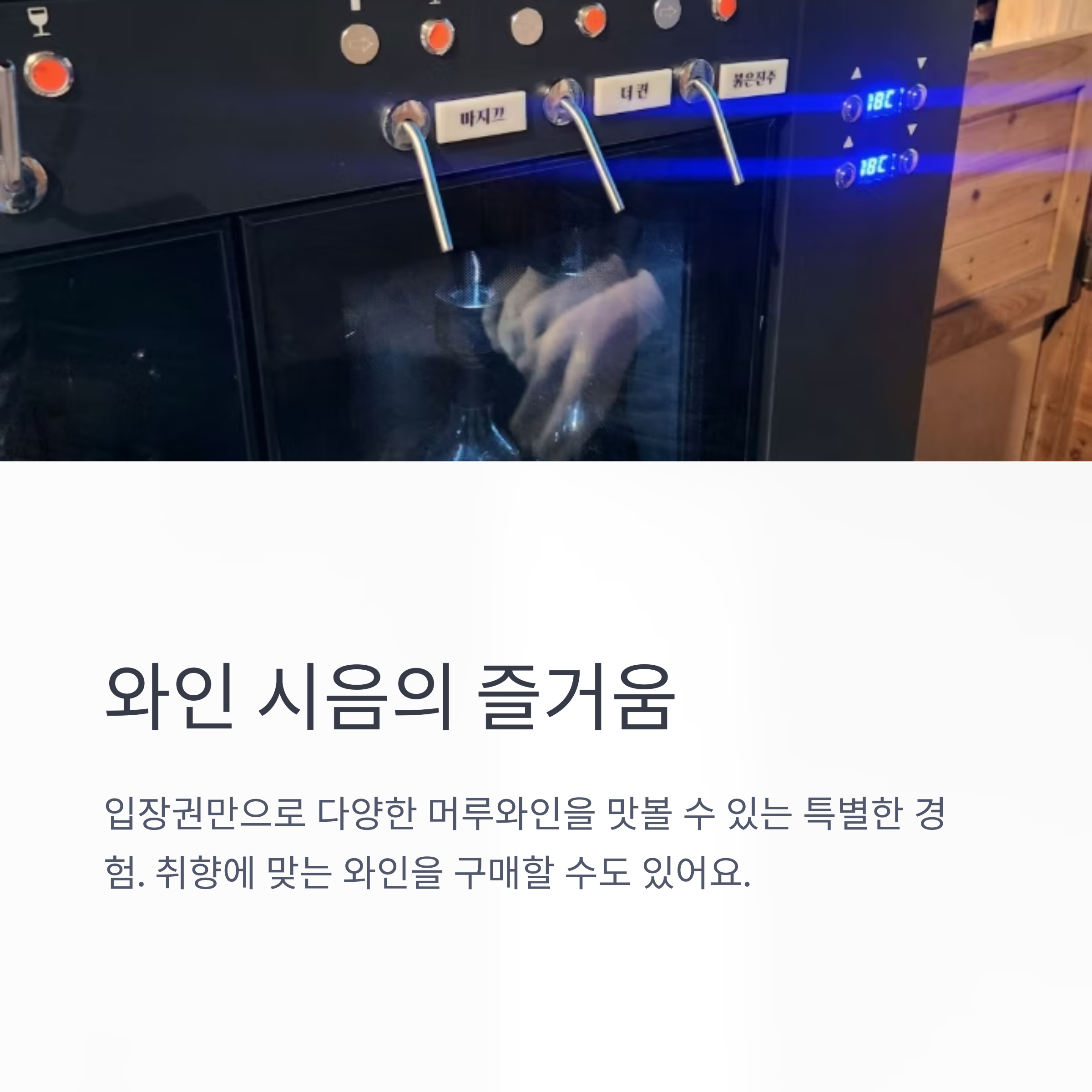와인 시음의 즐거움
