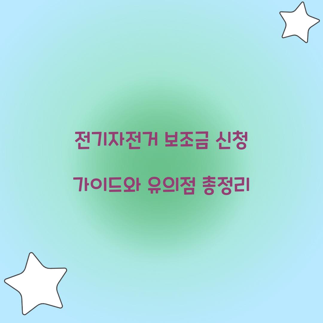 전기자전거 보조금